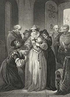 Historic steel engraving by Ferdinand Rothbart