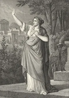Historic steel engraving by Ferdinand Rothbart