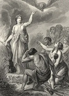 Historic steel engraving by Ferdinand Rothbart