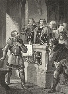 Historic steel engraving by Ferdinand Rothbart