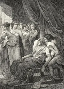 Historic steel engraving by Ferdinand Rothbart
