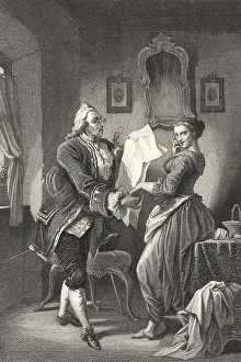 Historic steel engraving by Ferdinand Rothbart