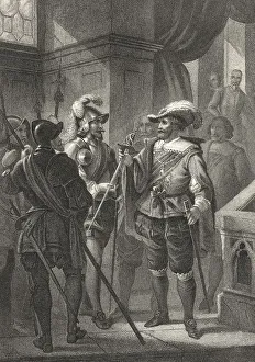 Historic steel engraving by Ferdinand Rothbart