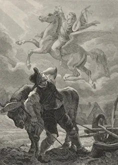 Historic steel engraving by Ferdinand Rothbart