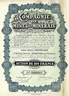 Historic stock certificate, share