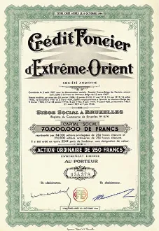 Historic stock certificate, share
