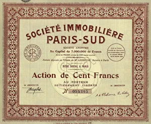 Historic stock certificate, share