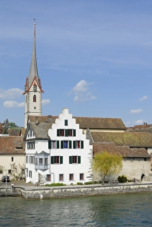 Historic part of town on the bank of the Rhine River
