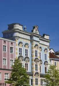 Historic town houses on the town square