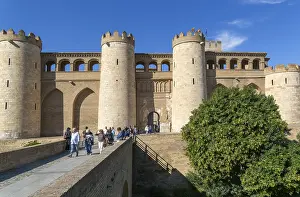 Historic walls fortifications of Aljaferia Palace