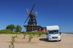 Historic windmill and Motorhome