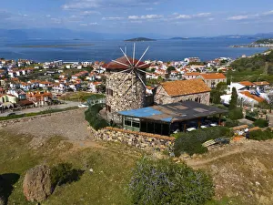 Historic windmill with sea view