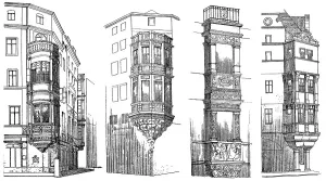 Historical architectural illustration from the 19th Century