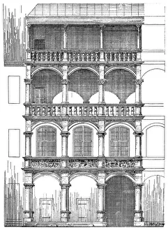 Historical architectural illustration from the 19th Century