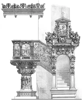 Historical architectural illustration from the 19th Century