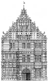 Historical architectural illustration from the 19th Century
