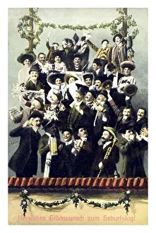 Historical birthday greetings card