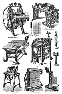 Historical book bindery, 19th century