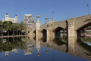Historical bridge with statues of saints