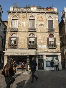 Historical buildings on embankment of gulf of Venice