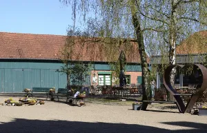 Historical Castle Erbhof in Spring in Thedinghausen
