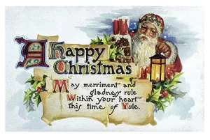 Historical Christmascard, Father Christmas