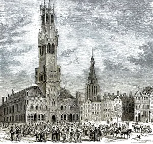 Historical cityscape of Bruges