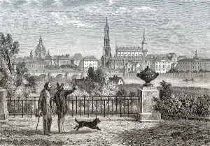 Historical cityscape of Dresden