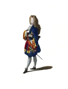 Historical clothing, fashion over the course of time, clothing of the Dauphin son of Louis XIV, King of France, digitally restored reproduction of a model from the 18th/19th century, exact date unknown
