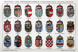 Historical coat of arms of the Austria-Hungarian Crown Lands from the time of the monarchy
