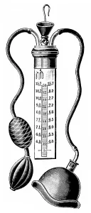 Historical drawing of a mask for anesthesia with chloroform
