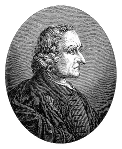 Historical drawing, portrait of Alessandro Giuseppe Ferruccio Tartini