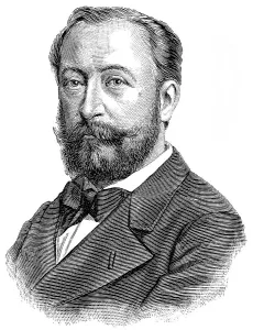 Historical drawing, portrait of Charles Camille Saint-Saens
