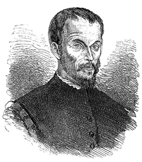 Historical drawing, portrait of Cyprian de Rore