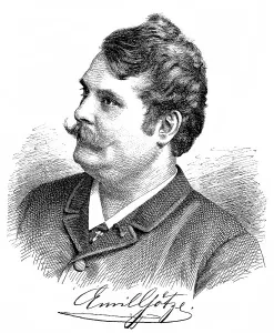 Historical drawing, portrait of Emil Karl Goetze