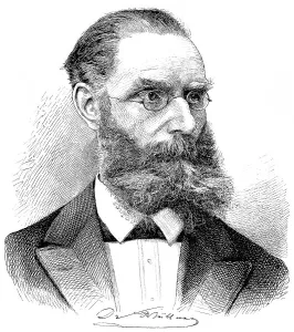 Historical drawing, portrait of Franz Wuellner