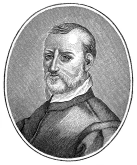 Historical drawing, portrait of Giovanni Pietro Aloisio Sante da Paestriana