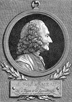 Historical drawing, portrait of Jean-Philippe Rameau