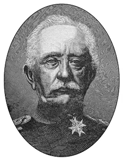 Historical drawing, portrait of Karl Friedrich von Steinmetz