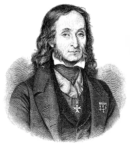 Historical drawing, portrait of Nicolo or Niccolo Paganini