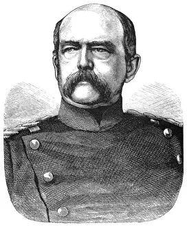 Historical drawing, portrait of Otto Eduard Leopold von Bismarck-Schoenhausen