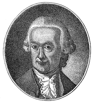Historical drawing, portrait of Wilhelm Friedemann Bach
