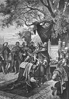 Historical engraving, Emperor Sigismund