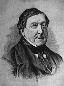 Historical engraving, Gioacchino Antonio Rossini