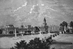 Historical engraving, Munich, Bavaria