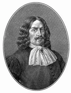 Historical engraving, portrait of Justus Georg Schottelius