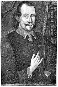 Historical engraving, portrait of Simon Dach