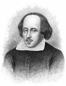 Historical engraving, portrait of William Shakespeare