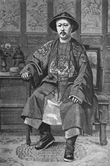 Historical engraving, Prince Ch'un