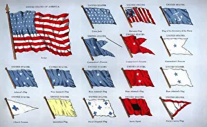 Historical flags from the U.S. history